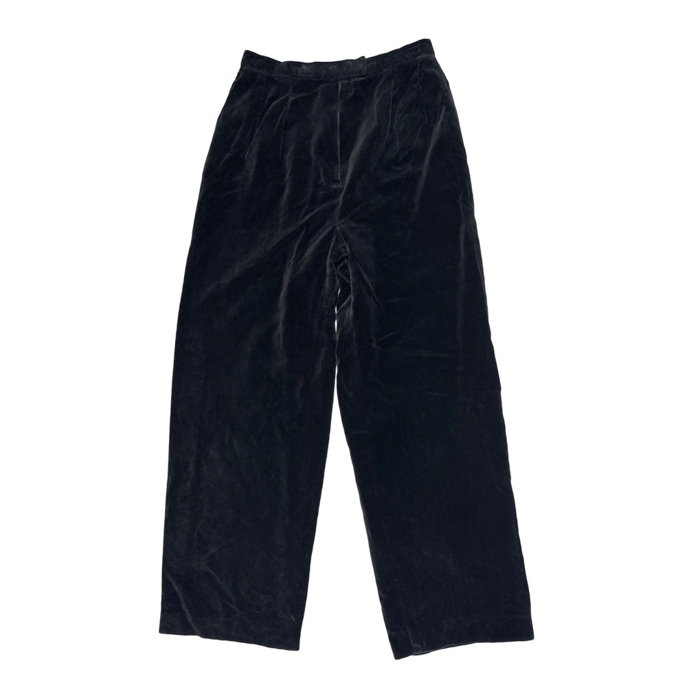 Vintage CHANEL Black Velvet Trousers 1970s Great Condition Size 4 Made in France